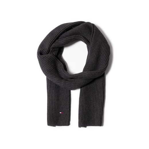 Szalik Tommy Hilfiger Pima Cotton Scarf AM0AM06546 Szary ze sklepu eobuwie.pl w kategorii Szaliki i chusty damskie - zdjęcie 182039768
