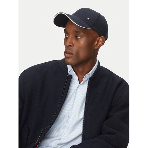 Czapka z daszkiem Tommy Hilfiger Corp Flannel AM0AM13164 Granatowy ze sklepu eobuwie.pl w kategorii Czapki z daszkiem męskie - zdjęcie 182039958