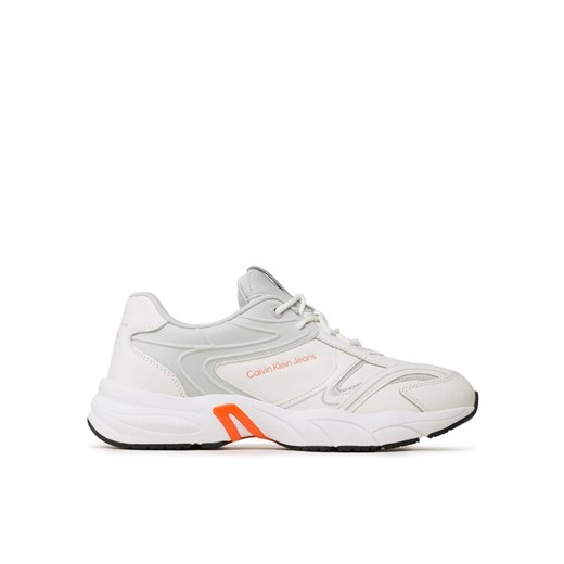 Sneakersy Calvin Klein Jeans Retro Tennis High/Low Frequency YM0YM00637 Biały 41 eobuwie.pl