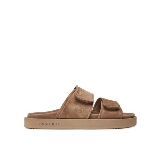Klapki Inuikii Suede Double Band 50102-510 Beżowy ze sklepu eobuwie.pl w kategorii Klapki męskie - zdjęcie 182040148