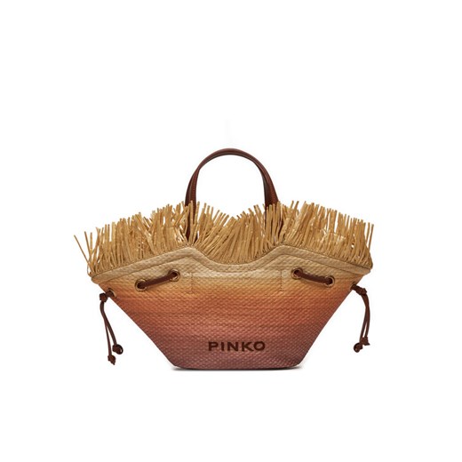 Torebka Pinko Pagoda Small Shopper . PE 24 PLTT 102910 A1R6 Beżowy ze sklepu eobuwie.pl w kategorii Torby letnie - zdjęcie 182040266
