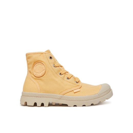 Trapery Palladium Pampa Hi 92352-721-M Żółty ze sklepu eobuwie.pl w kategorii Workery damskie - zdjęcie 182040305