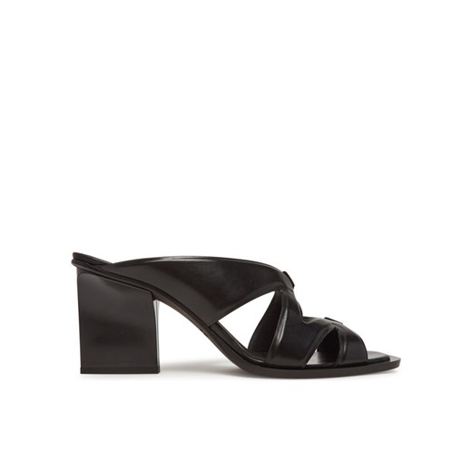 Klapki Max Mara Doublewedge 2514521112600 Czarny ze sklepu eobuwie.pl w kategorii Klapki damskie - zdjęcie 182040389