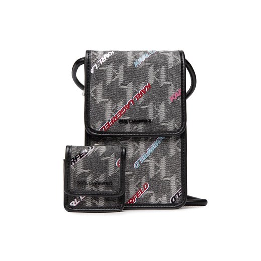 Torebka na telefon KARL LAGERFELD 225W3219 Szary ze sklepu eobuwie.pl w kategorii Etui - zdjęcie 182040508