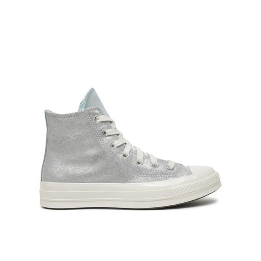 Trampki Converse Chuck 70 Suede Shimmer A08224C Szary ze sklepu eobuwie.pl w kategorii Trampki damskie - zdjęcie 182040796
