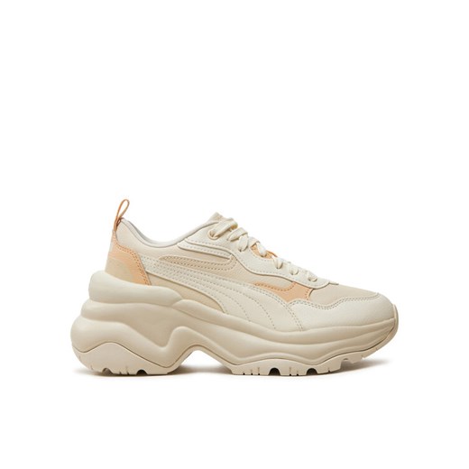 Sneakersy Puma Cilia Wedge 393915 11 Beżowy ze sklepu eobuwie.pl w kategorii Buty sportowe damskie - zdjęcie 182040847