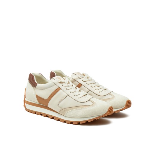 Sneakersy Lauren Ralph Lauren 802943462002 Beżowy ze sklepu eobuwie.pl w kategorii Buty sportowe damskie - zdjęcie 182041056