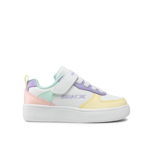 Sneakersy Skechers Sport Court 92 310156L/WMLT Biały ze sklepu eobuwie.pl w kategorii Buty sportowe dziecięce - zdjęcie 182041246