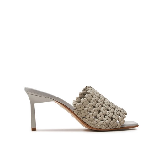 Klapki Calvin Klein Heel Mule Sandal 70 Latt HW0HW02144 Beżowy Calvin Klein 37 eobuwie.pl