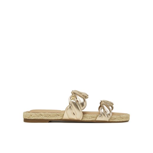 Espadryle Tommy Hilfiger Metallic Rope Espadrille Mule FW0FW08670 Złoty ze sklepu eobuwie.pl w kategorii Espadryle damskie - zdjęcie 182041335