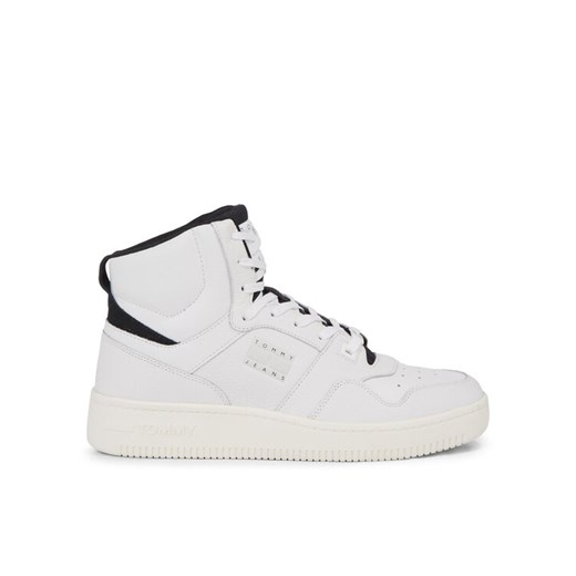 Sneakersy Tommy Jeans Basket Mid EM0EM01258 Biały Tommy Jeans 44 eobuwie.pl