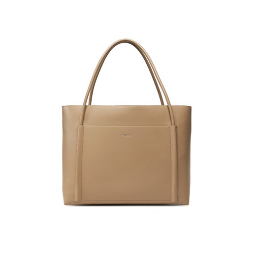 Torebka Calvin Klein Ck Linn Large Shopper K60K613109 Beżowy ze sklepu eobuwie.pl w kategorii Torebki damskie - zdjęcie 182041507