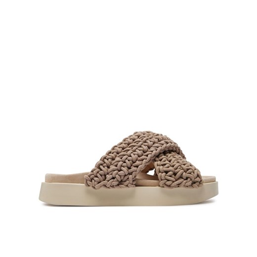 Klapki Inuikii Woven 70104-105 Brązowy ze sklepu eobuwie.pl w kategorii Klapki damskie - zdjęcie 182041938