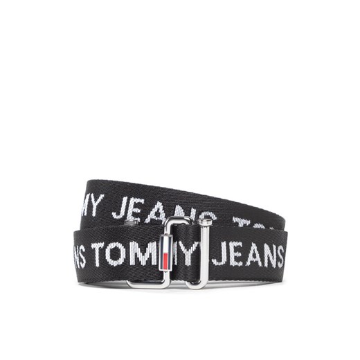 Pasek Damski Tommy Jeans Tjw Essential Webbing Belt AW0AW11650 Czarny ze sklepu eobuwie.pl w kategorii Paski damskie - zdjęcie 182041945