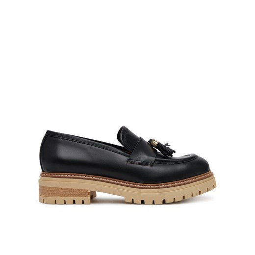 Loafersy Pollini SA10144G1MTC0000 Czarny ze sklepu eobuwie.pl w kategorii Lordsy damskie - zdjęcie 182042248