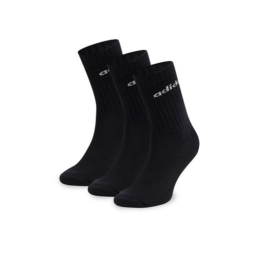 Zestaw 3 par wysokich skarpet unisex adidas IC1301 3-PACK Czarny ze sklepu eobuwie.pl w kategorii Skarpetki męskie - zdjęcie 182042516