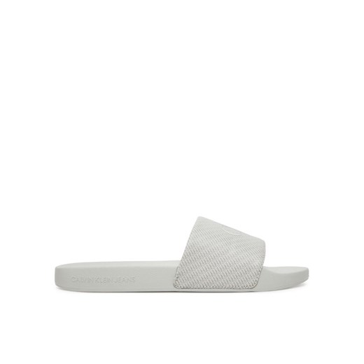 Klapki Calvin Klein Jeans Slide Aop Print YM0YM01269 Szary ze sklepu eobuwie.pl w kategorii Klapki męskie - zdjęcie 182042605
