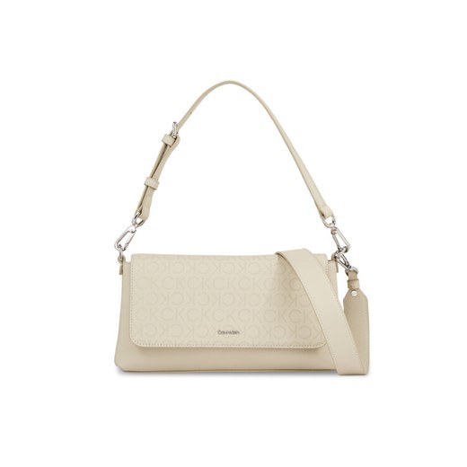 Torebka Calvin Klein Ck Must Shoulder Bag_Epi Mono K60K611762 Écru ze sklepu eobuwie.pl w kategorii Listonoszki - zdjęcie 182042807