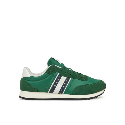 Sneakersy Tommy Jeans (New) Tjm Runner Casual Ess EM0EM01351 Zielony ze sklepu eobuwie.pl w kategorii Buty sportowe męskie - zdjęcie 182042825