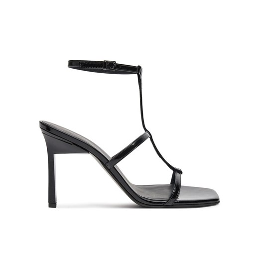 Sandały Calvin Klein Heel Gladi Sandal 90 Pat HW0HW02312 Czarny ze sklepu eobuwie.pl w kategorii Sandały damskie - zdjęcie 182043425