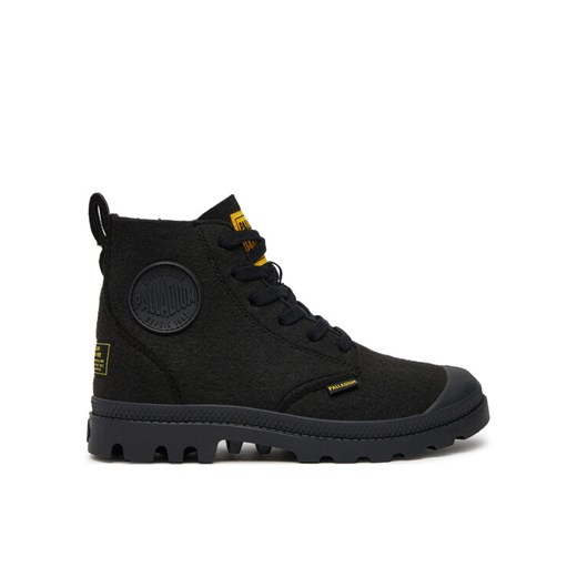 Trapery Palladium Pampa Hi Merino 74377-008-M Czarny ze sklepu eobuwie.pl w kategorii Workery damskie - zdjęcie 182043555