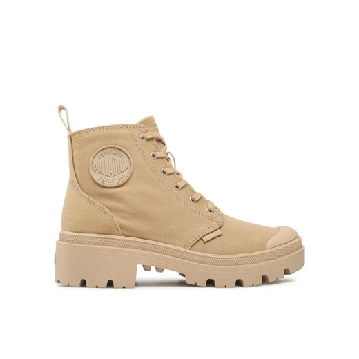 Trapery Palladium Pallabase Twill 96907-227-M Beżowy ze sklepu eobuwie.pl w kategorii Workery damskie - zdjęcie 182043595