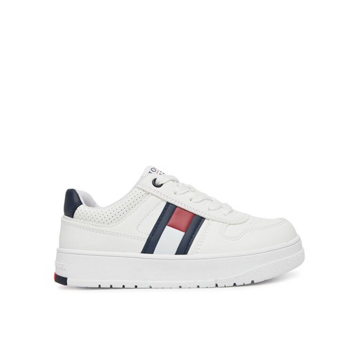 Sneakersy Tommy Hilfiger Flag Low Cut Velcro Sneaker T3X9-33859-1355 M Biały ze sklepu eobuwie.pl w kategorii Buty sportowe dziecięce - zdjęcie 182043836