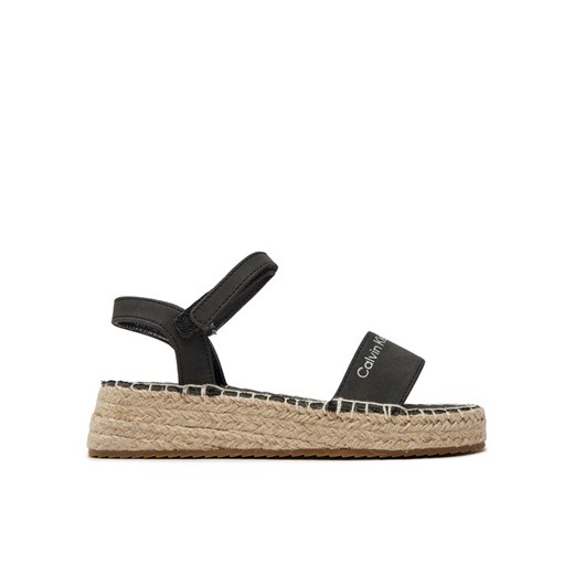Espadryle Calvin Klein Jeans V3A7-80839-1708999 M Czarny ze sklepu eobuwie.pl w kategorii Sandały dziecięce - zdjęcie 182043927