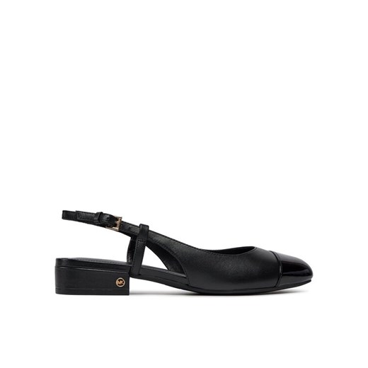 Sandały MICHAEL Michael Kors Perla Flex Sling Flat 40R4PLFP1L Czarny ze sklepu eobuwie.pl w kategorii Balerinki - zdjęcie 182044126