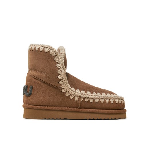 Śniegowce Mou Eskimo 18 Glitter Logo FW101050A Brązowy ze sklepu eobuwie.pl w kategorii Śniegowce damskie - zdjęcie 182044197