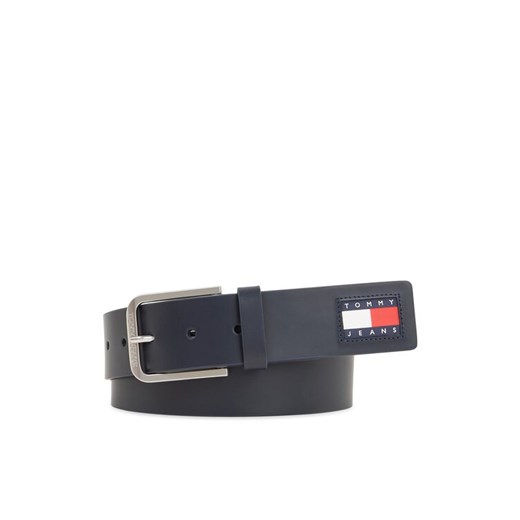 Pasek Męski Tommy Jeans Tjm Adj. Leather 4.0 AM0AM12339 Granatowy ze sklepu eobuwie.pl w kategorii Paski męskie - zdjęcie 182044306