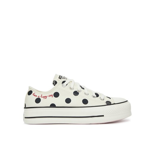 Trampki Converse Chuck Taylor All Star Lift Platform Polka Dots A10689C Beżowy ze sklepu eobuwie.pl w kategorii Trampki damskie - zdjęcie 182044467