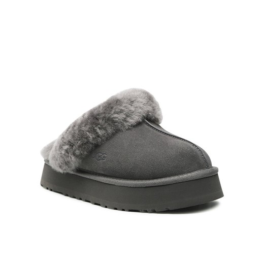 Kapcie Ugg W Disquette 1122550 Szary ze sklepu eobuwie.pl w kategorii Kapcie damskie - zdjęcie 182044539
