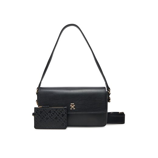 Torebka Tommy Hilfiger Th Distinct Conv Crossover AW0AW17219 Czarny ze sklepu eobuwie.pl w kategorii Listonoszki - zdjęcie 182044617