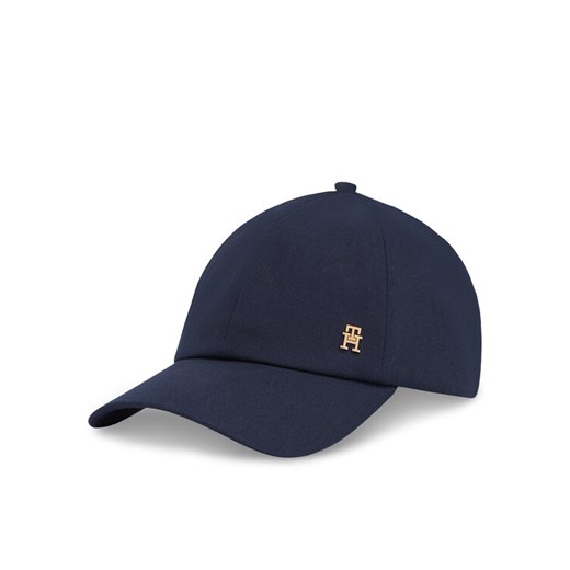 Czapka z daszkiem Tommy Hilfiger Elevated Chic Soft Cap AW0AW17138 Niebieski ze sklepu eobuwie.pl w kategorii Czapki z daszkiem damskie - zdjęcie 182044819