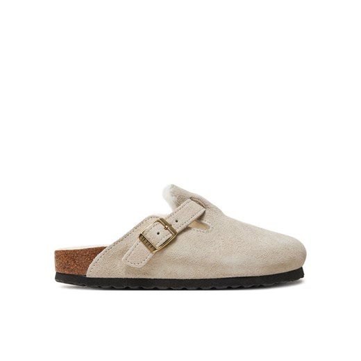 Klapki Birkenstock Boston Shearling Leve 1026192 Biały ze sklepu eobuwie.pl w kategorii Klapki damskie - zdjęcie 182044835