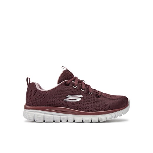 Sneakersy Skechers Get Connected 12615/WINE Bordowy ze sklepu eobuwie.pl w kategorii Buty sportowe damskie - zdjęcie 182044848