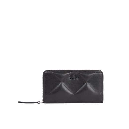 Duży Portfel Damski Calvin Klein Quilt K60K611782 Czarny ze sklepu eobuwie.pl w kategorii Portfele damskie - zdjęcie 182045207