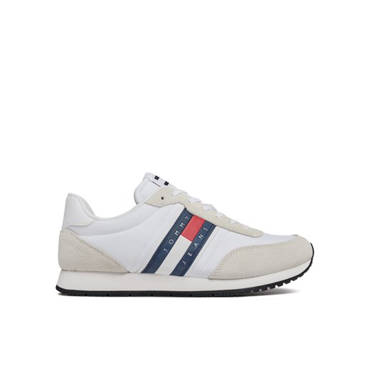 Sneakersy Tommy Jeans Tjm Runner Casual Ess EM0EM01351 Biały ze sklepu eobuwie.pl w kategorii Buty sportowe męskie - zdjęcie 182045286