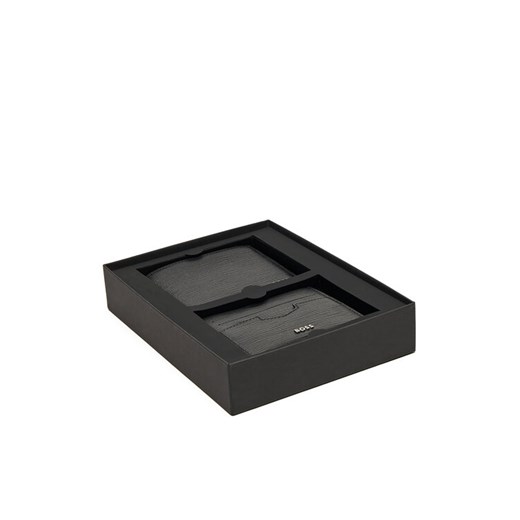 Zestaw portfel i etui na karty BOSS Gift-boxed 50536901 Czarny ze sklepu eobuwie.pl w kategorii Portfele męskie - zdjęcie 182045287