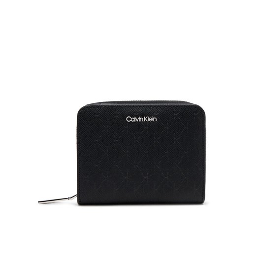 Mały Portfel Damski Calvin Klein Ck Must Medium Zip Around_Mono K60K612942 Czarny ze sklepu eobuwie.pl w kategorii Portfele damskie - zdjęcie 182045296