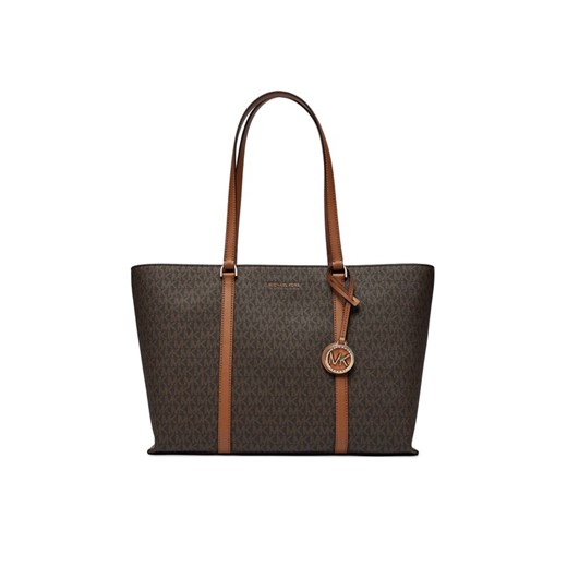 Torebka MICHAEL Michael Kors Temple Tote 30R4G1LT3B Brązowy ze sklepu eobuwie.pl w kategorii Torby Shopper bag - zdjęcie 182045315
