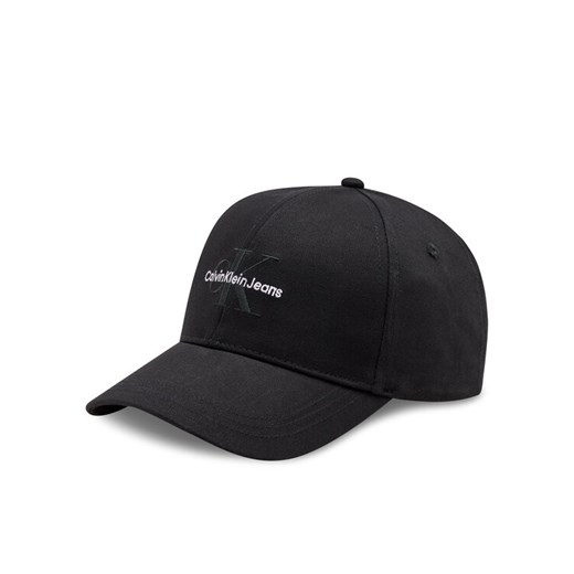 Czapka z daszkiem Calvin Klein Mono Logo Embro K60K612317 Czarny Calvin Klein 00 eobuwie.pl