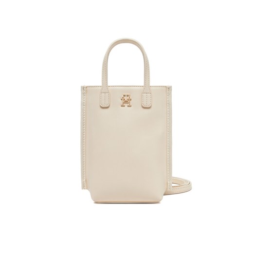 Torebka na telefon Tommy Hilfiger Th Distinct Phone Pouch AW0AW17402 Beżowy ze sklepu eobuwie.pl w kategorii Etui - zdjęcie 182045685