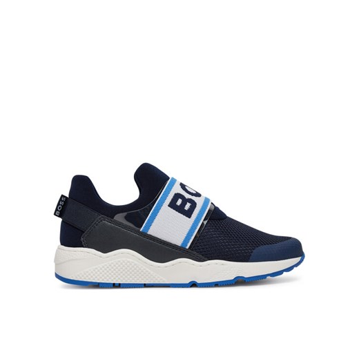 Sneakersy BOSS J51645 M Granatowy ze sklepu eobuwie.pl w kategorii Buty sportowe dziecięce - zdjęcie 182046198