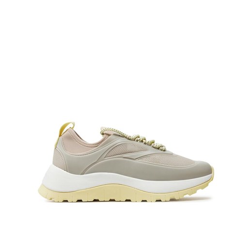 Sneakersy Calvin Klein Runner Lace Up Caging HW0HW01900 Beżowy Calvin Klein 41 eobuwie.pl