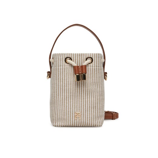 Torebka Tommy Hilfiger Th Premium Beach Le Bucket AW0AW17215 Beżowy Tommy Hilfiger 00 eobuwie.pl