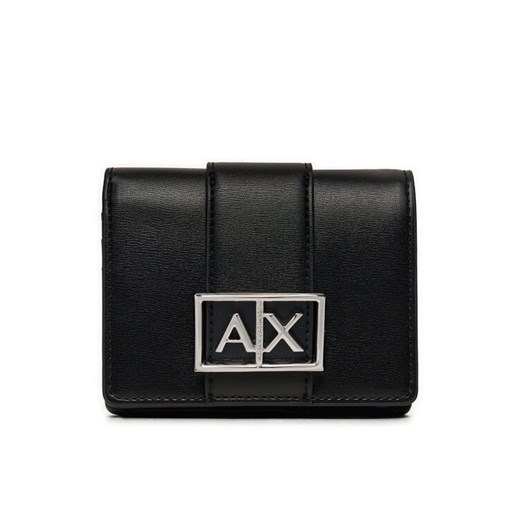 Portfel damski Armani Exchange XW000360 AF12039 UC001 Czarny ze sklepu eobuwie.pl w kategorii Portfele damskie - zdjęcie 182046745