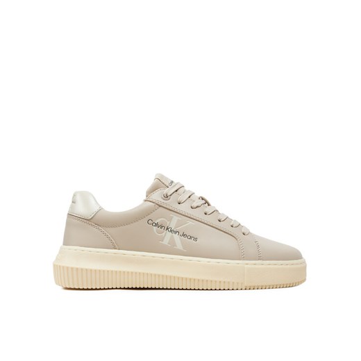 Sneakersy Calvin Klein Jeans Chunky Cupsole Laceup Lth Ml Mtl YW0YW01476 Écru ze sklepu eobuwie.pl w kategorii Buty sportowe damskie - zdjęcie 182047145