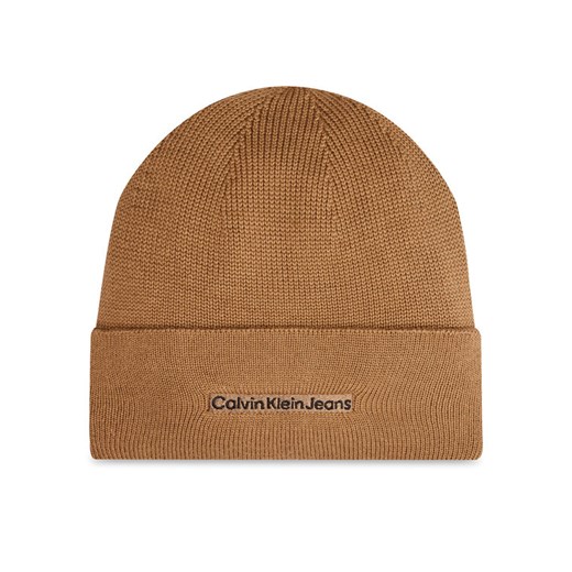 Czapka Calvin Klein Inst Embro K50K512452 Beżowy ze sklepu eobuwie.pl w kategorii Czapki zimowe męskie - zdjęcie 182047419
